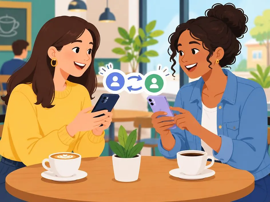 Friends sharing phone numbers